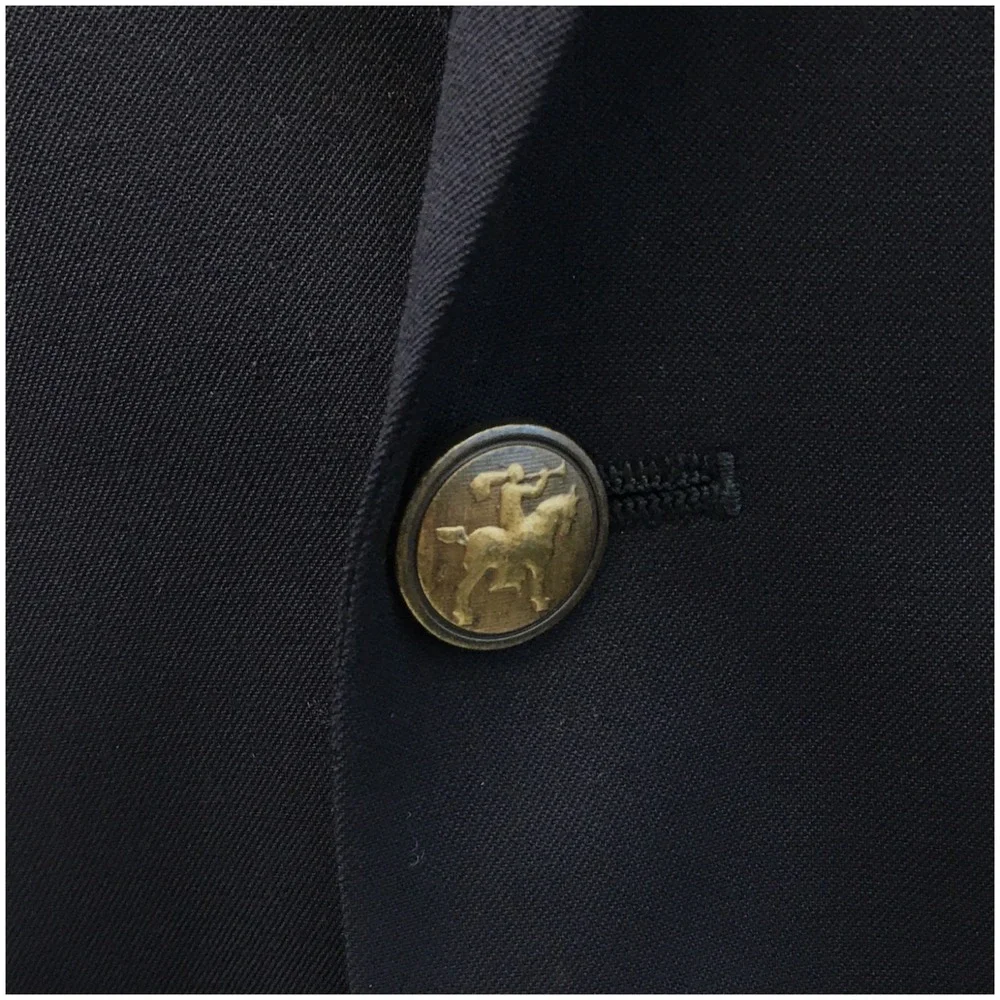 HART SCHAFFNER Mens Navy Blazer Sport Coat Casual Jacket‎ Size 38R Classic Suit